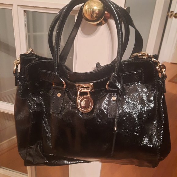 Michael Kors Patent Leather Hamilton Bag - Picture 3 of 13